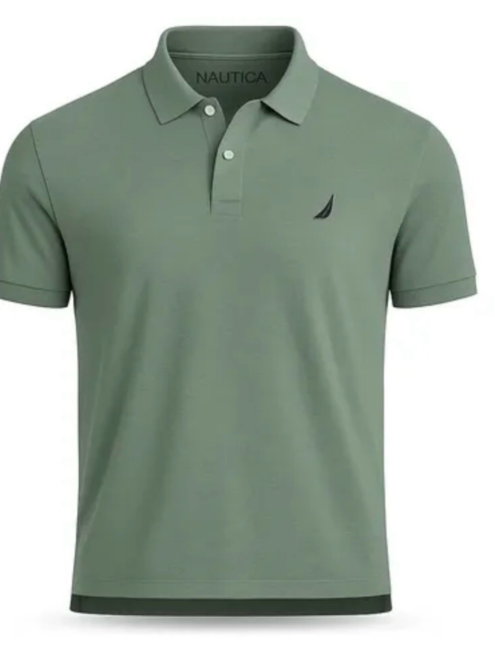 Nautica Men’s Polo Shirt in Sage Green with Embroidered Logo